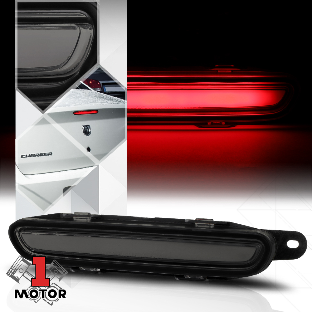 Brake Light for 06-10 Dodge Charger 3rd Black Housing Smoke Lens LED Rear Third