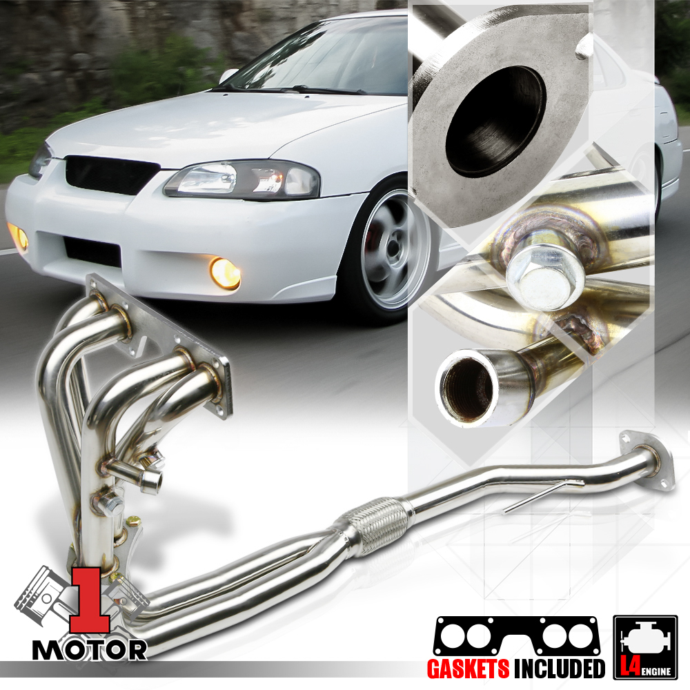 T-304 STAINLESS STEEL 4-2-1 EXHAUST HEADER MANIFOLD FOR 00-02 SENTRA 1.8 QG18DE