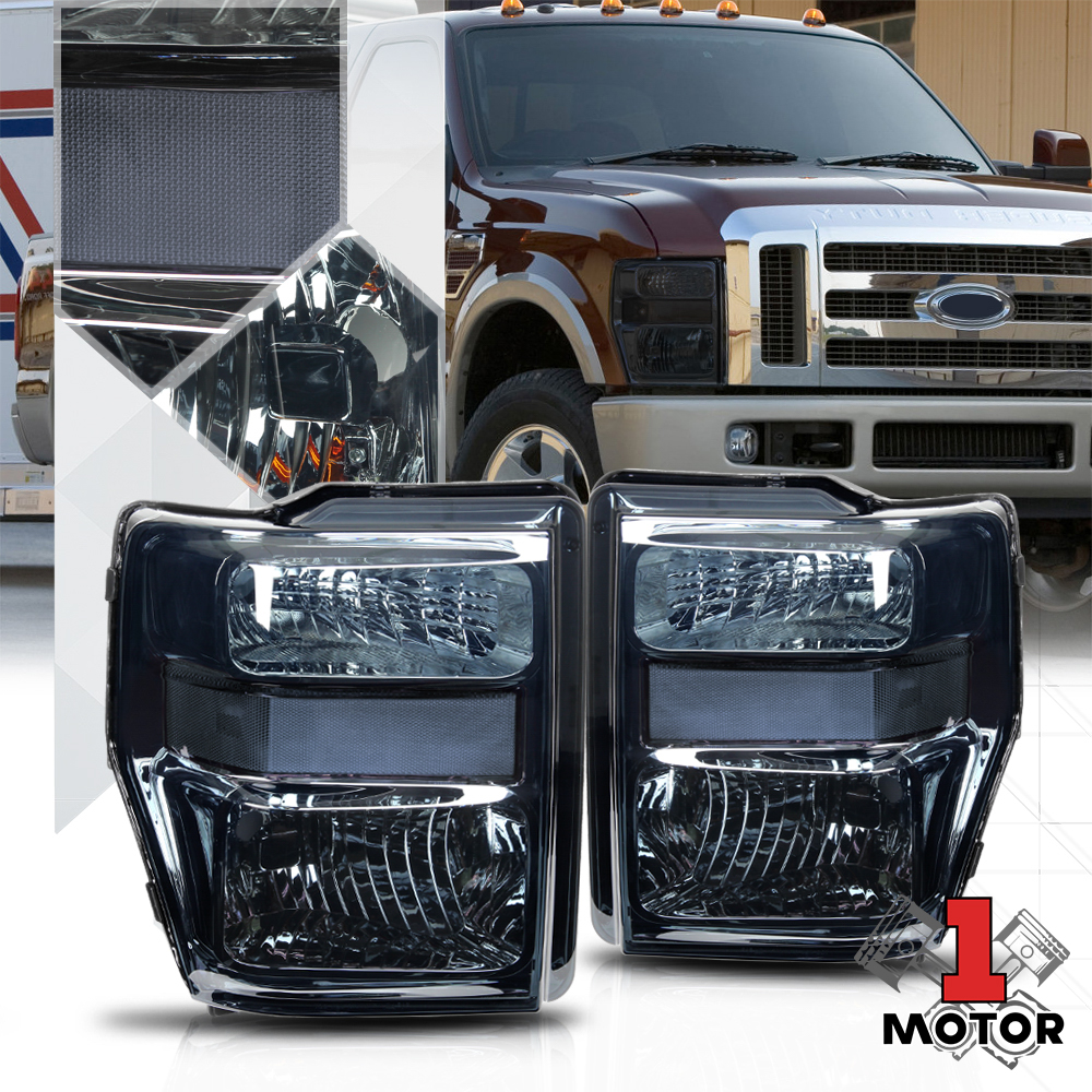 SMOKED HOUSING LED DRL TINT HEADLIGHT AMBER CORNER LAMP SET FOR 0507